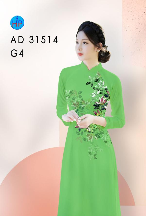 Vải Áo Dài Hoa In 3D AD 31514 6